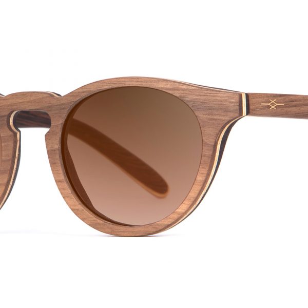 Charlie Iconic Walnut Designer Sunglasses VAKAY
